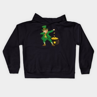 Dabbing Leprechaun St. Patricks Day Kids Hoodie